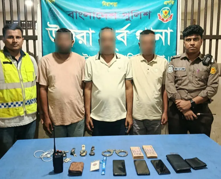 ভুয়া ডিজিএফআই সদস্য পরিচয়ে চাঁদাবাজি, গ্রেপ্তার ৩