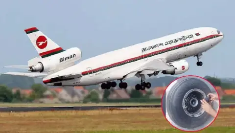 উড্ডয়নের পর বিমানের চাকা খুলে পড়ল, শাহজালালে নিরাপদ অবতরণ
