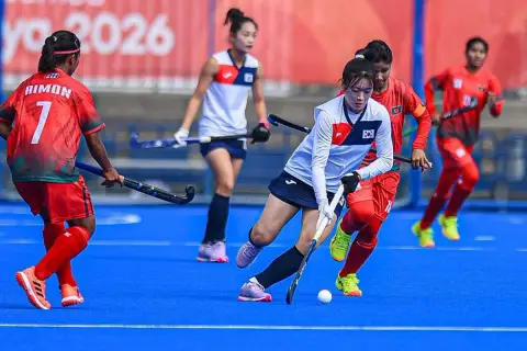 দক্ষিণ কোরিয়ার কাছে ৮-০ গোলে হারল বাংলাদেশ নারী হকি দল