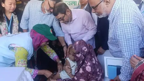 দ্বিতীয় দফায় সারা দেশে ৩৪ লক্ষ শিশুর হামের টিকা দান শুরু