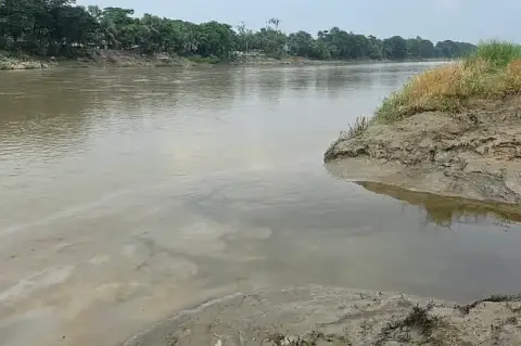 বিদ্যুৎকেন্দ্রের তেলজাতীয় বর্জ্যে দূষিত খাল, ঝুঁকিতে সাঙ্গু নদ