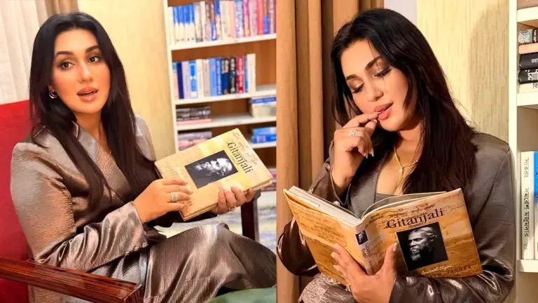 গ্ল্যামারের বাইরে বই হাতে ভিন্ন আবহে অপু বিশ্বাস।